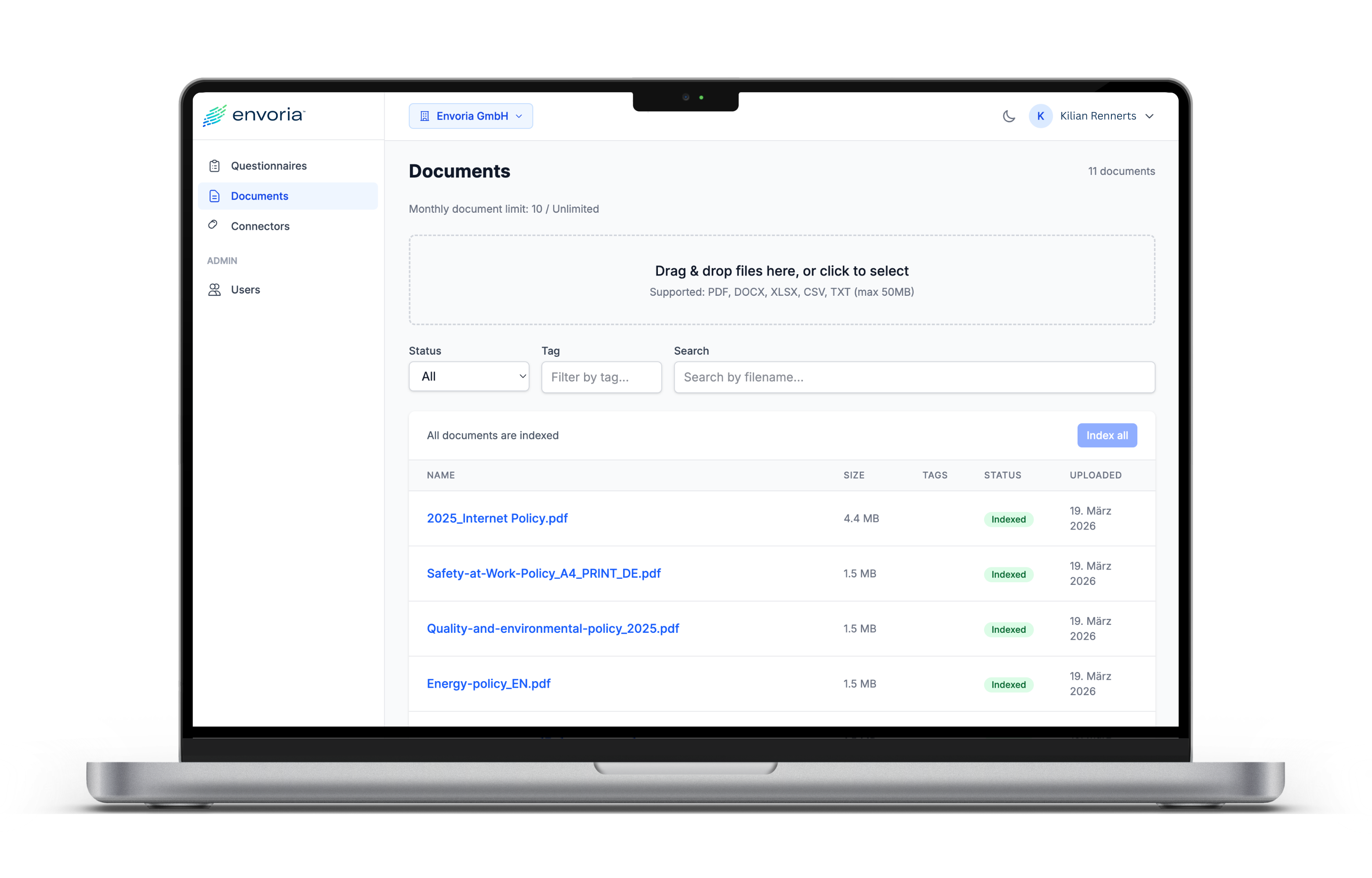Envoria Response AI Document Library