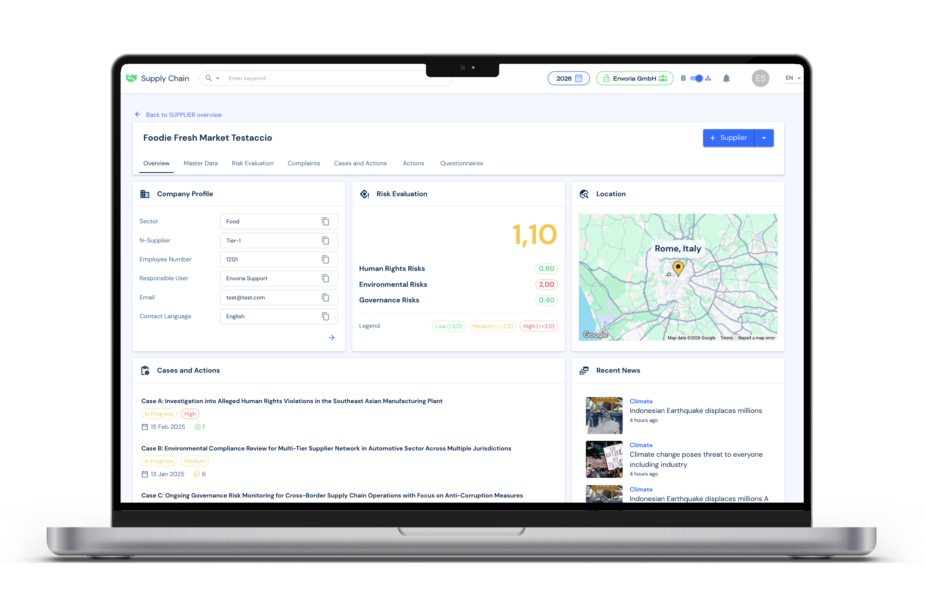 Envoria Supply Chain Management Supplier