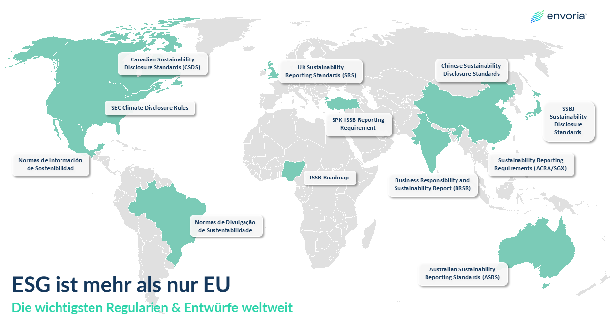Envoria Karte ESG Regularien weltweit