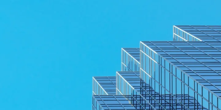 Blau Gebäide
